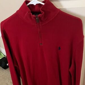 Polo by Ralph Lauren Red Zip Up Sweater
